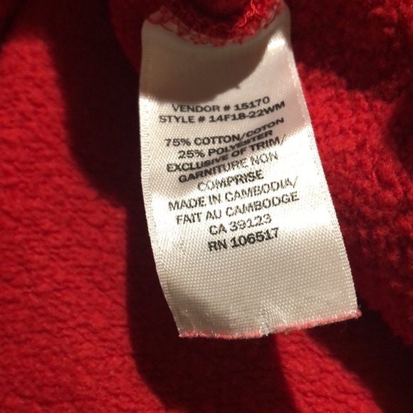 Northern Reflections long sleeve sweatshirt with embroidered cardinals Size M - Picture 6 of 7